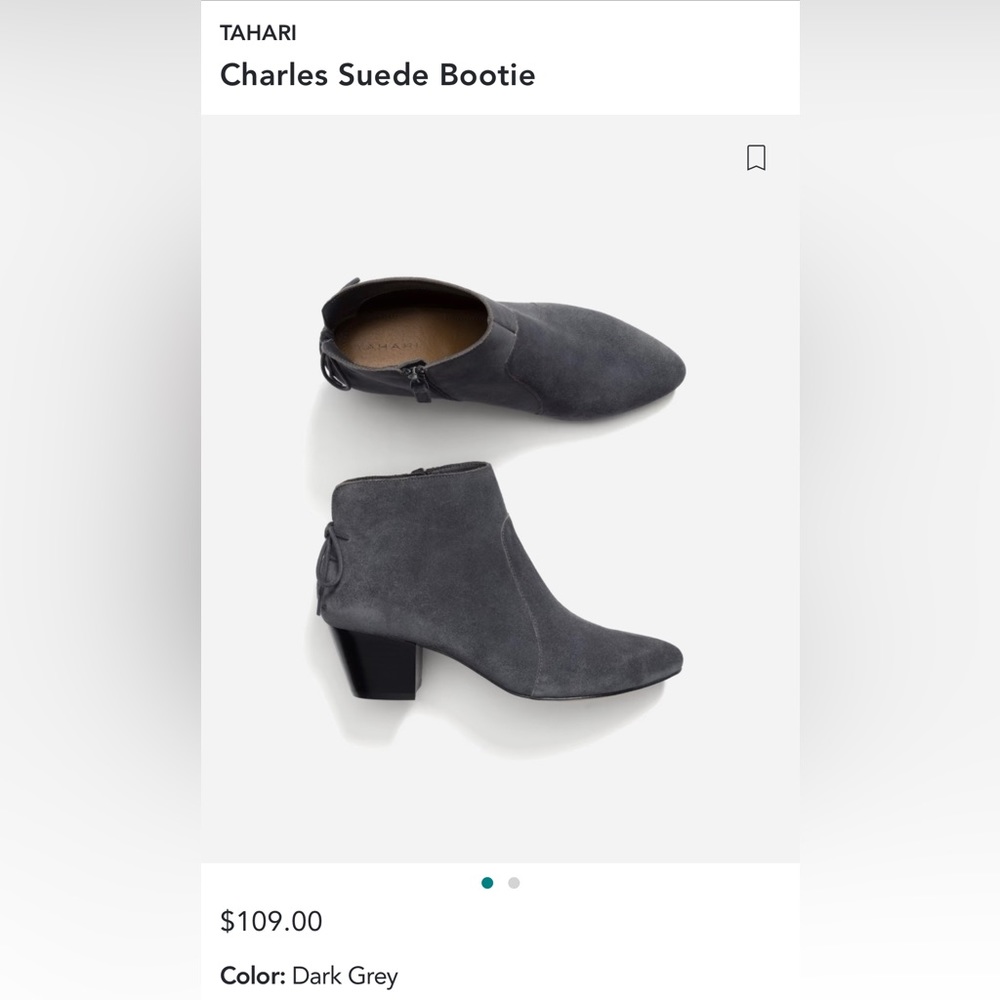 Tahari Charles Suede bootie size 7 EUC